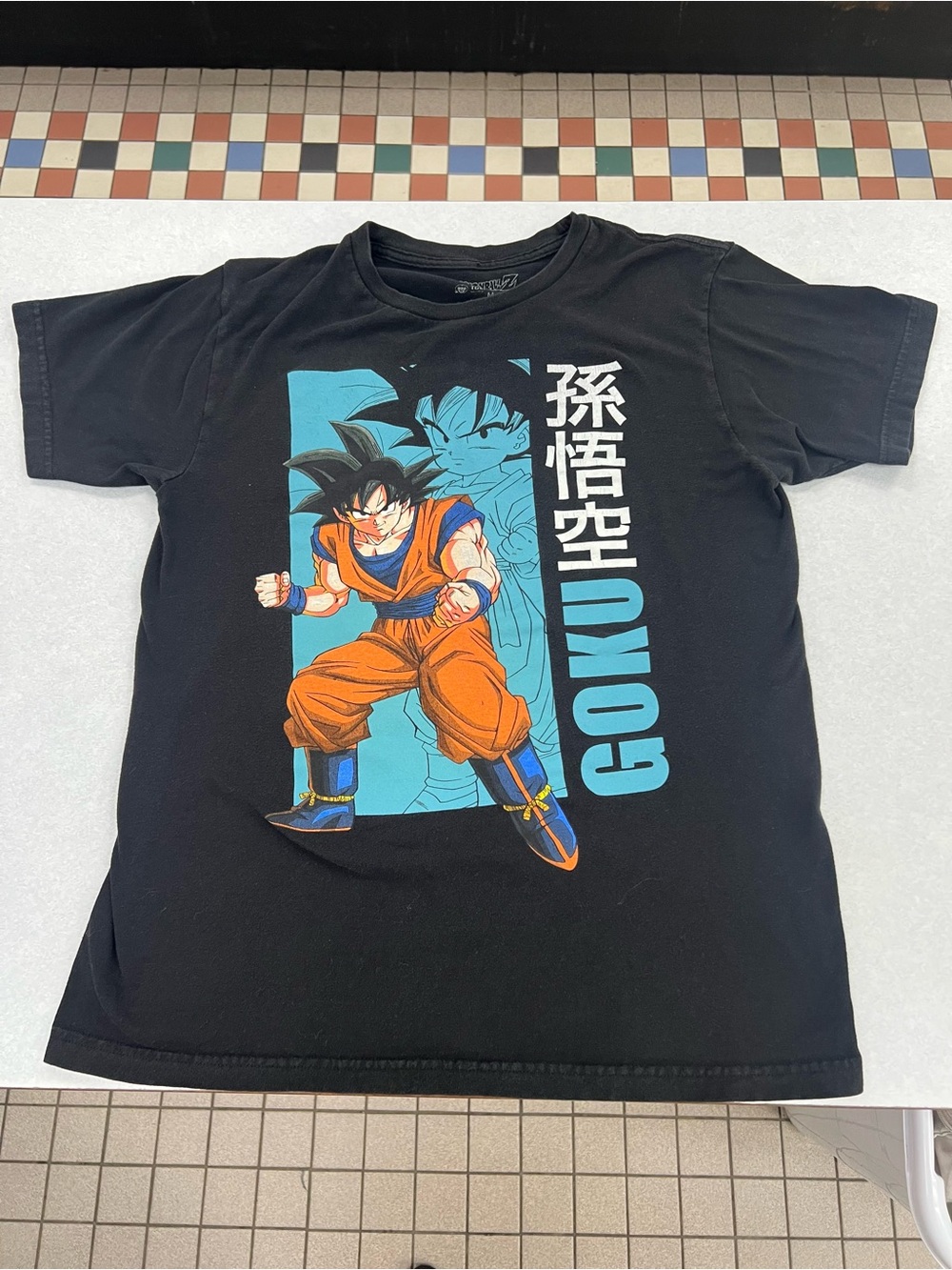 Black Dragon Ball Z Goku Short Sleeve Tee - Graphic Crew Neck